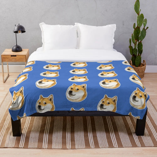 Soft and Cuddly Shiba Inu Plush Blanket
