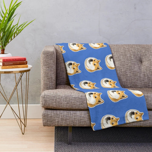 Soft and Cuddly Shiba Inu Plush Blanket