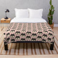 Cute Shiba Inu face plush blanket
