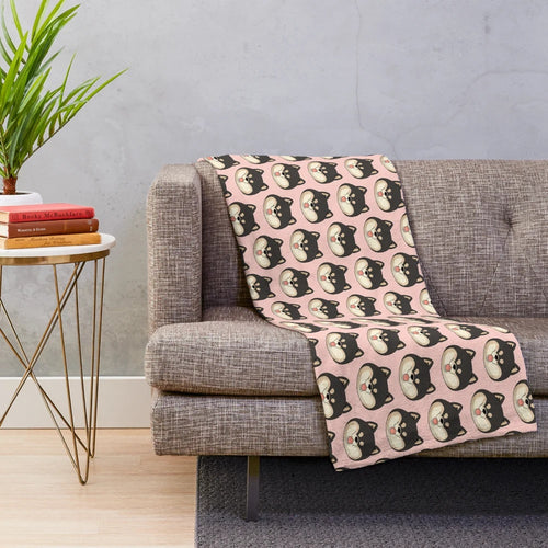 Cute Shiba Inu face plush blanket