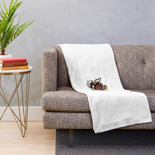 Cute Shih Tzu dog illustration on plush blanket