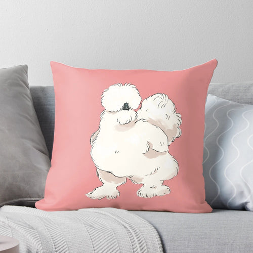 Soft, fluffy silkie chicken plush pillow