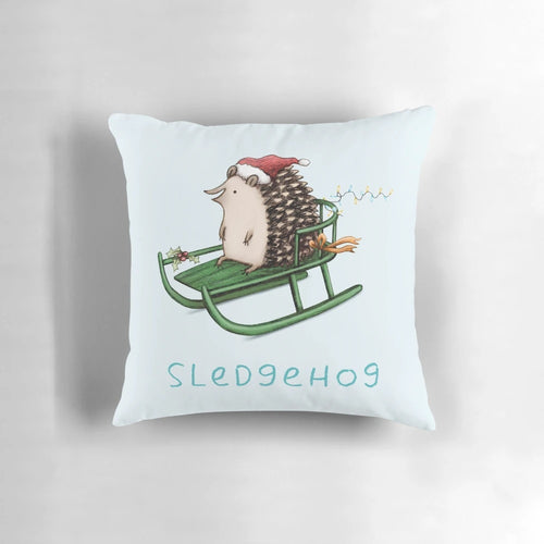 A cozy and cute hedgehog-shaped pillow perfect for holiday and winter home decor.