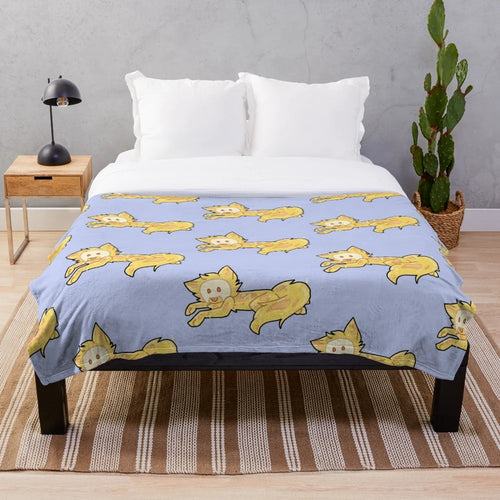 Soft and cuddly slime pup plush blanket