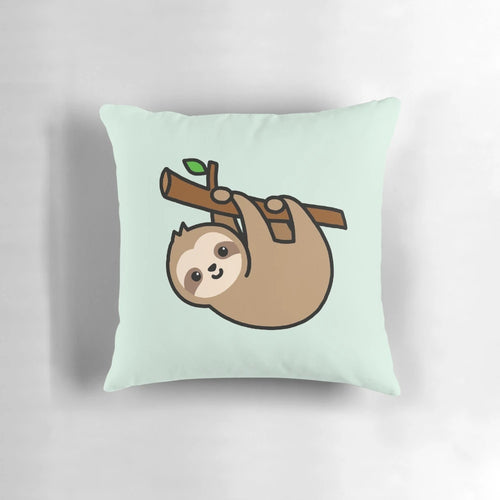 Plush, huggable sloth pillow with a sweet, cartoon-like design