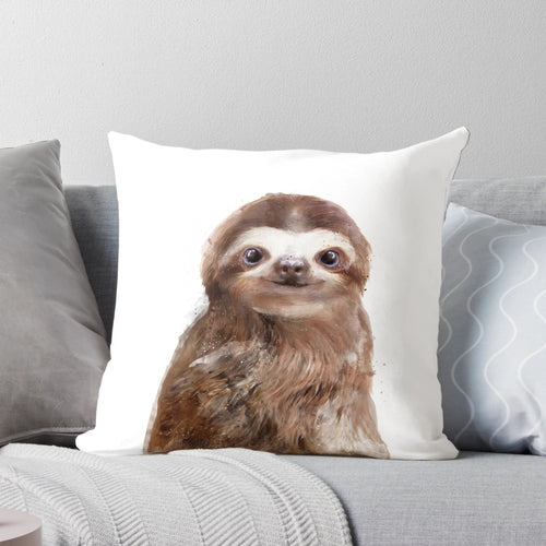 Soft and Cuddly Sloth Pillow for Nursery and Kids Room