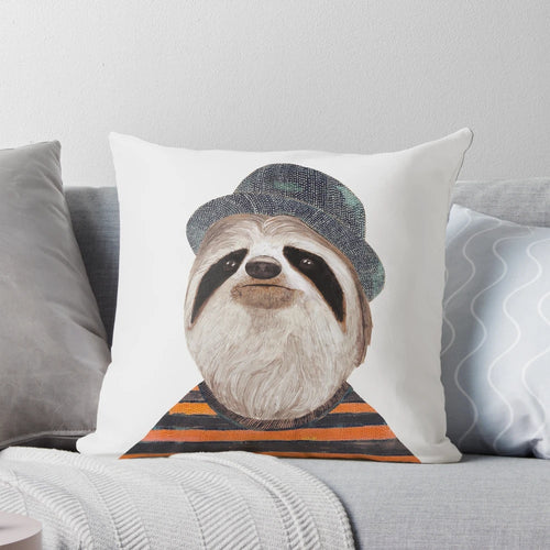 Soft and huggable sloth pillow, featuring a cute and playful sloth character design.