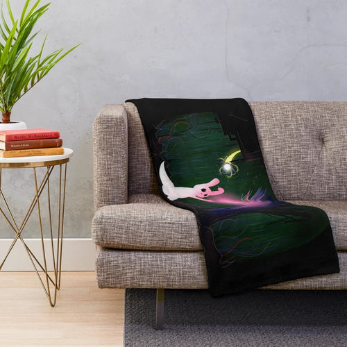 Glowing Slugcat Rain World Plush Blanket