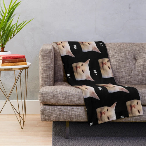 Smudge the cat on a table, funny cat memes design