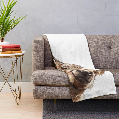 Cute highland cow plush blanket