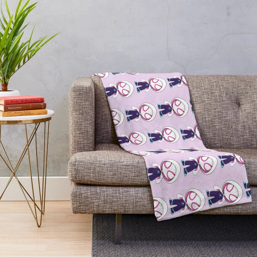Cute cartoon spider ghost plush blanket