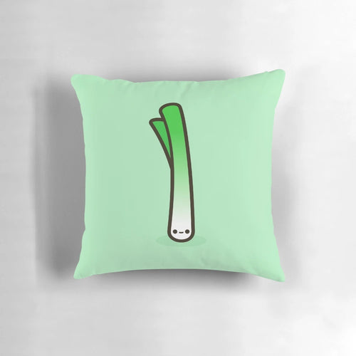 Soft, huggable spring onion plush pillow with a sweet, playful design