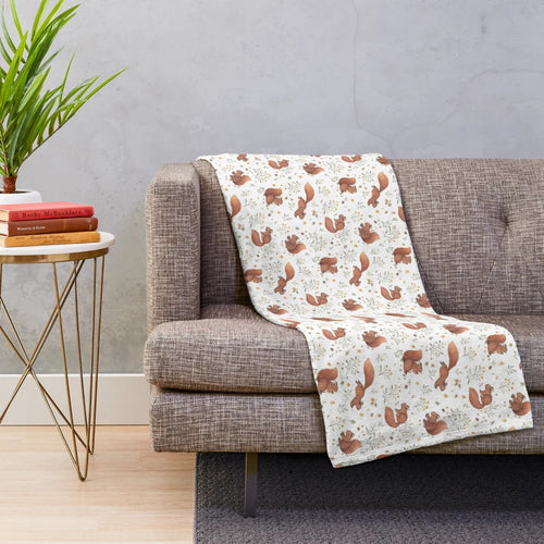 Soft and cuddly squirrel plush blanket