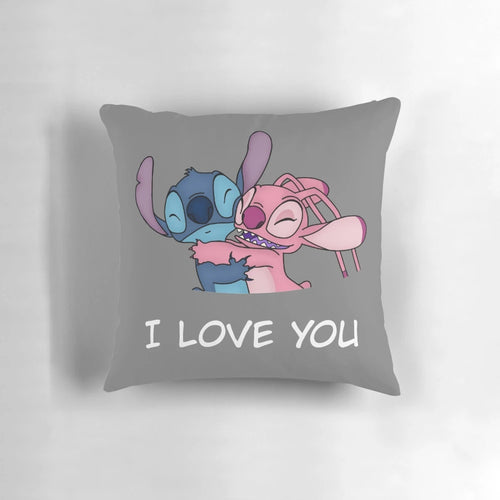 Soft, cuddly plush pillow featuring the beloved characters Stitch and Angel from the popular animated series.