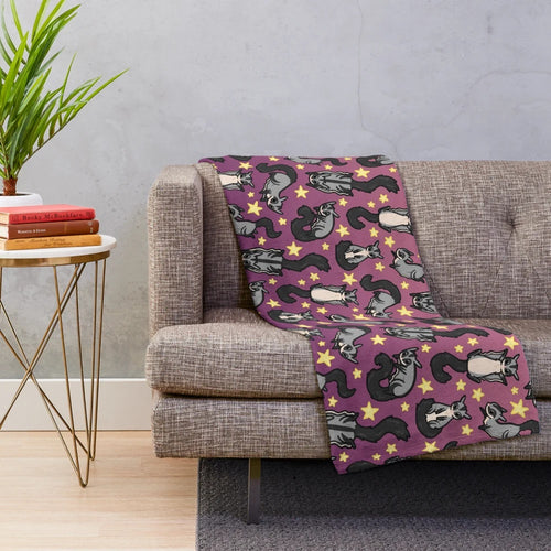 Soft and cozy plush blanket with a cute sugar glider pattern design