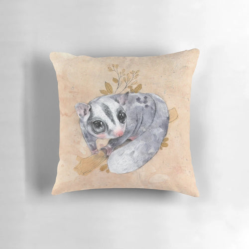 Cozy and plush sugar glider shaped throw pillow for animal lovers