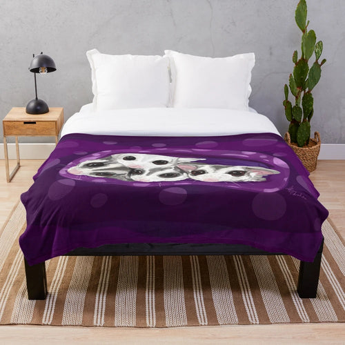 Cozy sugar glider plush blanket with adorable digital artwork