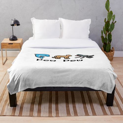 Cozy Super Auto Pets inspired plush blanket with cute animals