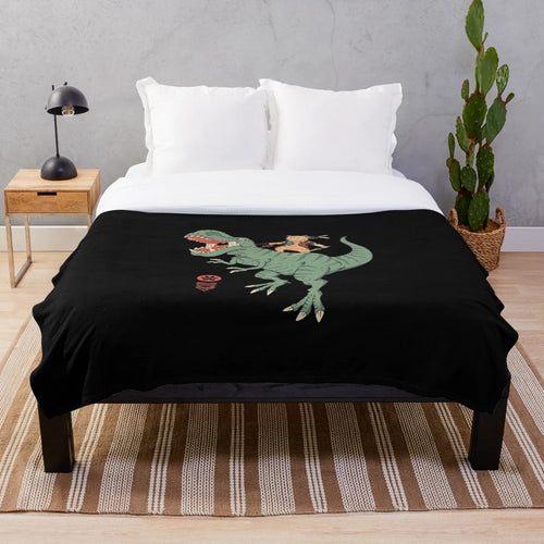 Cozy T-Rex Plush Blanket for Cat Owners and Anime Enthusiasts