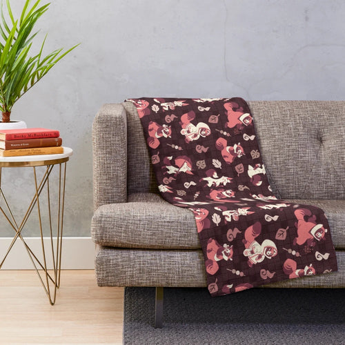 Tanuki and kitsune inspired plush blanket with a cozy and soft design