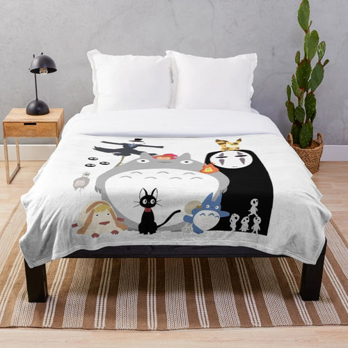 Soft and cuddly plush blanket featuring the beloved Totoro character