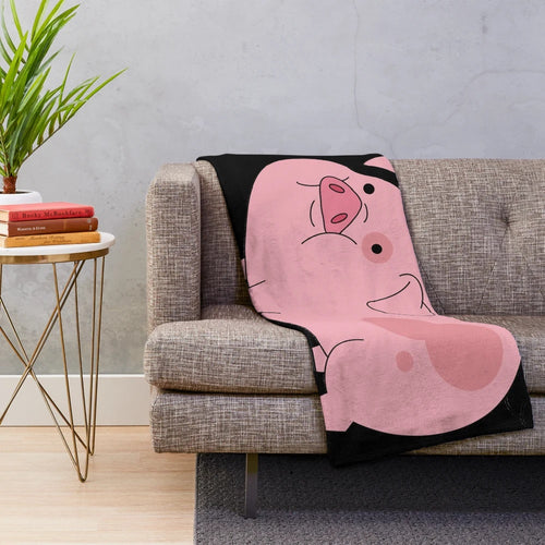 Waddles the Pig Plush Blanket - Soft and Cozy Bedding for Gravity Falls Fans