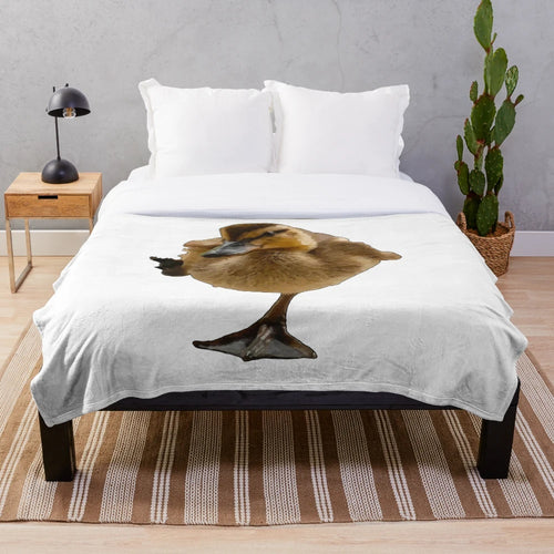 Adorable walking duckling plush blanket for animal lovers