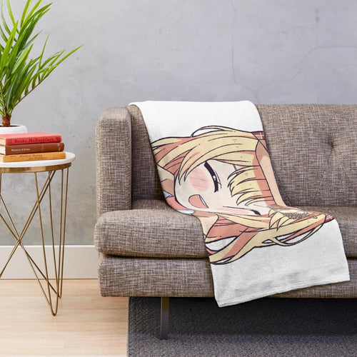 Watson Amelia Chibi Plush Blanket with Cute Anime Design