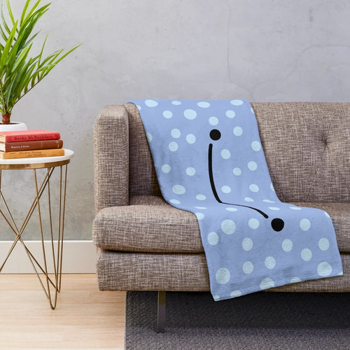 Cute and cuddly whale face plush blanket