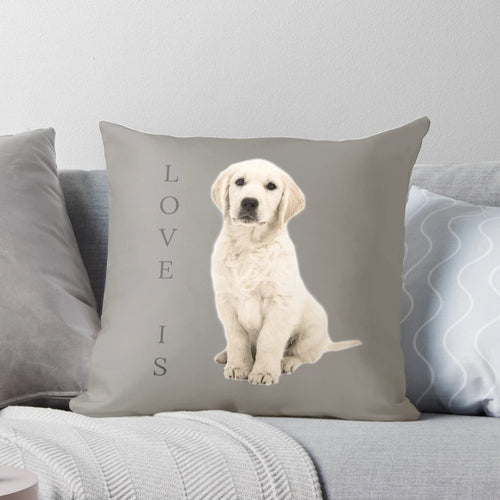 Soft and cuddly white labrador retriever puppy pillow, great gift for dog lovers