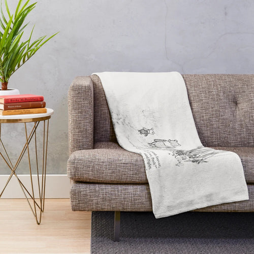 Winnie the Pooh and Piglet plush blanket for children's nursery