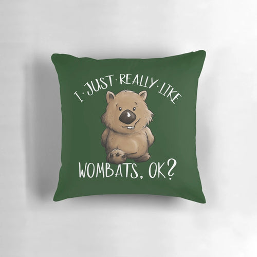 Soft, plush pillow featuring a cute, cartoon-style wombat design.
