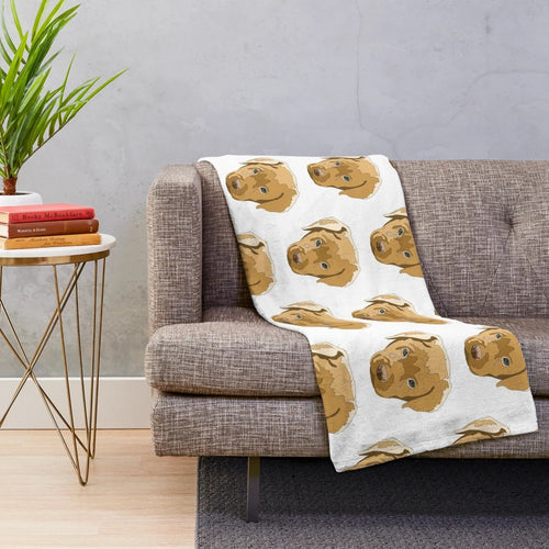 Soft and cuddly yellow lab puppy plush blanket