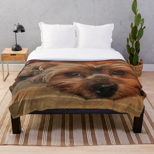 Soft and Cozy Yorkshire Terrier Plush Blanket