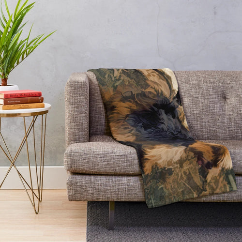 Cute Yorkshire Terrier dog breed plush blanket for pet owners