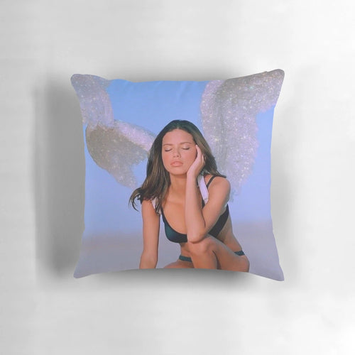Adriana Lima Y2K aesthetic glitter pillow with a dreamy, retro vibe