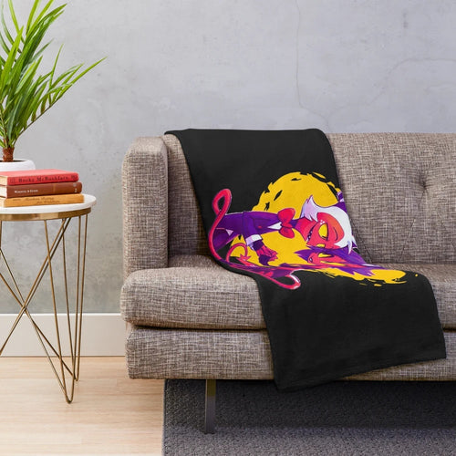 Helluva Boss Millie and Moxxie Anime Plush Blanket