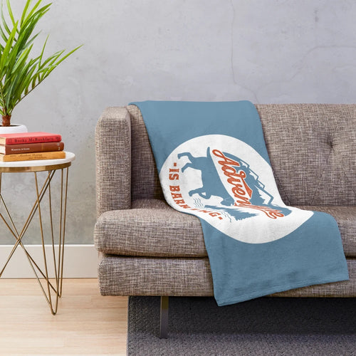 Adventure-themed plush blanket featuring boesarts griffs and griffon dogs