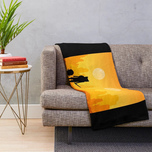 Cozy adventure time-inspired plush blanket featuring characters Finn and Jake