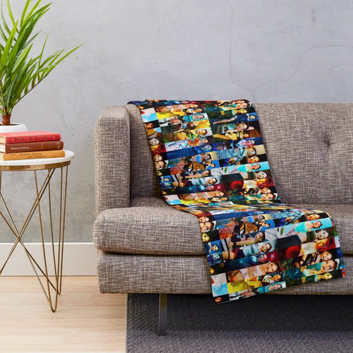 Lara Croft inspired plush blanket with adventure and exploration theme