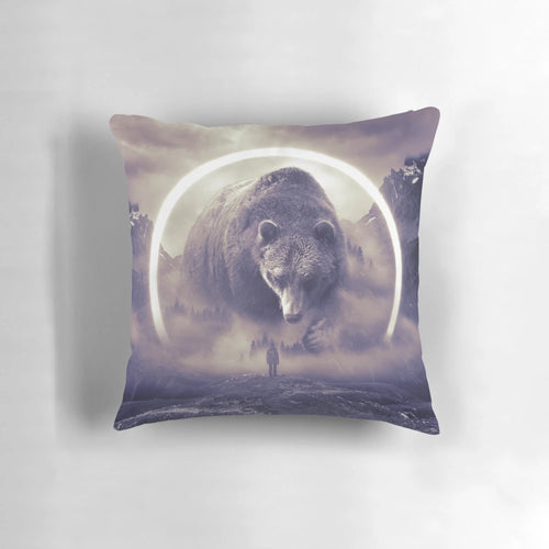 Aegis II | Majestic spirit bear pillow for wilderness decor and home