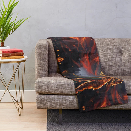 Aelin inspired plush blanket with Throne of Glass design