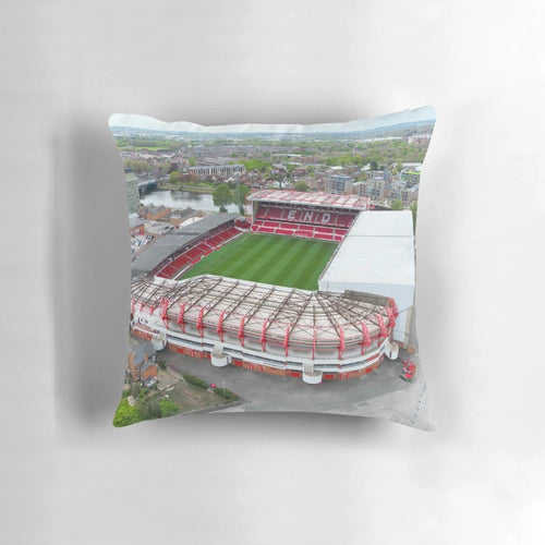 Aerial photography of The City Ground, home stadium of Nottingham Forest Football Club