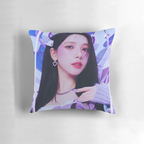 Soft, plush pillow featuring the image of Aespa member Karina, a popular K-pop idol.