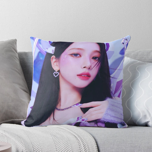 Soft, plush pillow featuring the image of Aespa member Karina, a popular K-pop idol.