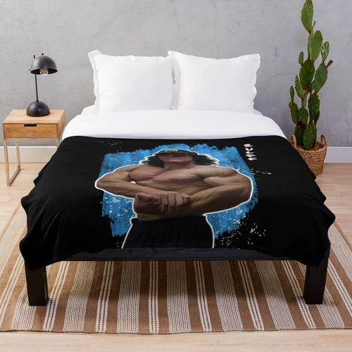Cozy plush blanket with Sam Sulek's aesthetic motivation design