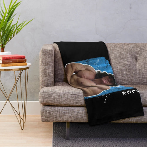 Cozy plush blanket with Sam Sulek's aesthetic motivation design