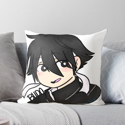 A high-quality pillow featuring the character Budo from the popular anime game Yandere Simulator.