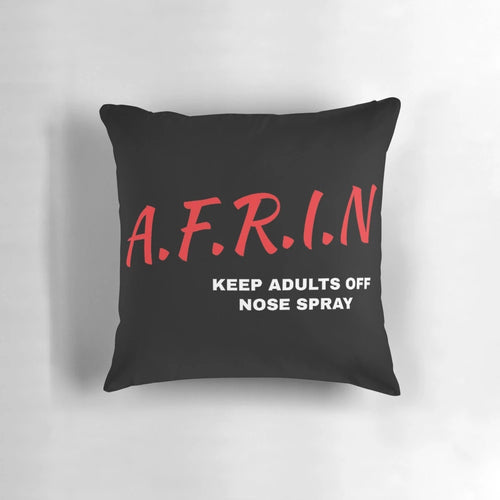 AFRIN Nasal Spray bottle on a soft, comfortable pillow