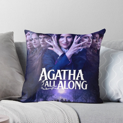 Agatha All Along Marvel TV Show Pillow, featuring Wanda and Vision characters